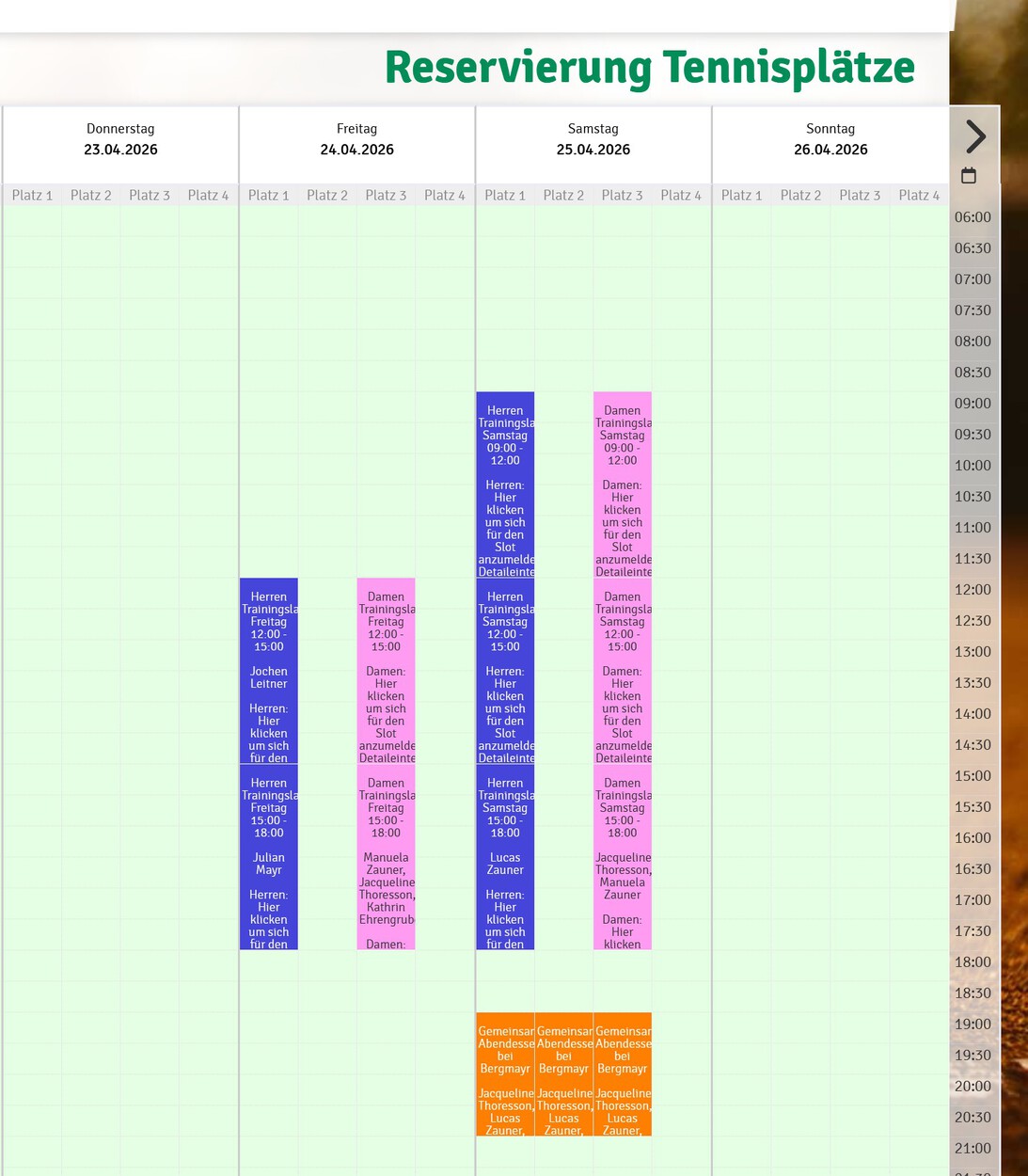 Anmeldung zum Trainingslager ab sofort offen!
